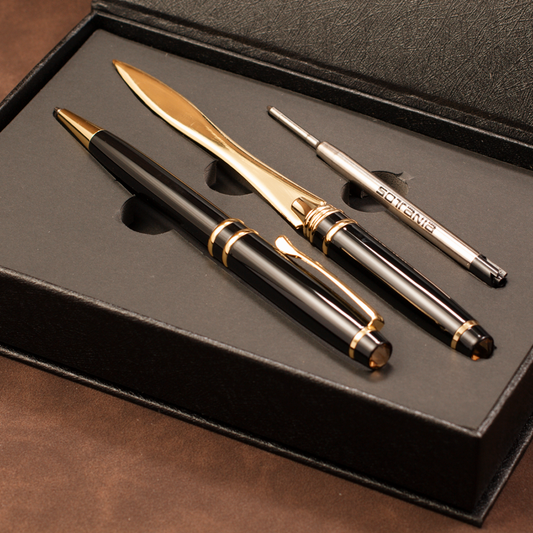 Personalized Executive Pen & Gold Letter Opener Gift Set