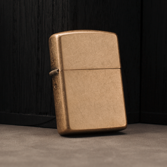 Personalized Engraved Armor Tumbled Brass Zippo Lighter – 28496 | Custom Gift