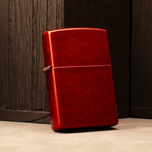 Personalized Engraved Candy Apple Red Zippo Lighter | Custom Gift