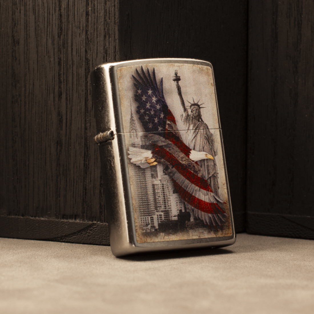 Personalized Engraved Bald Eagle & New York City Zippo Lighter – 81410 | Custom Gift