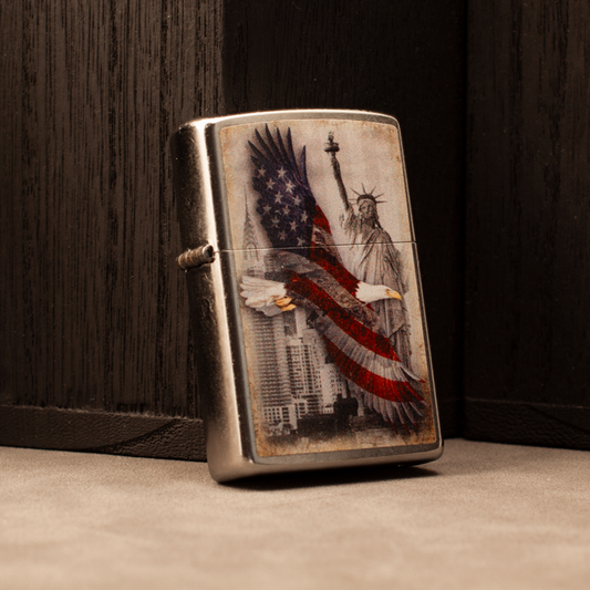 Personalized Engraved Bald Eagle & New York City Zippo Lighter – 81410 | Custom Gift