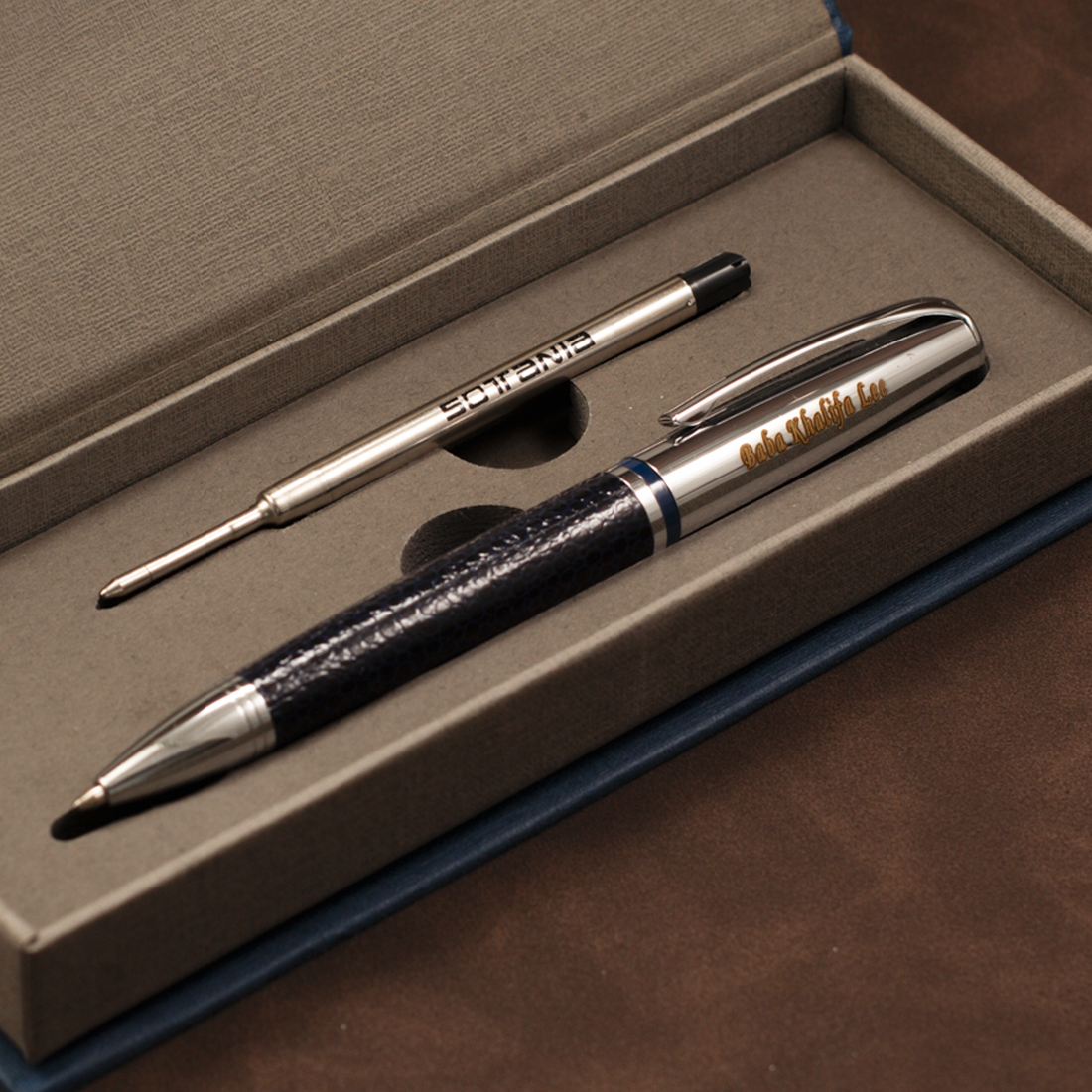 Personalized Silver Executive Ballpoint Pen – Custom Engraved Gift for Professionals